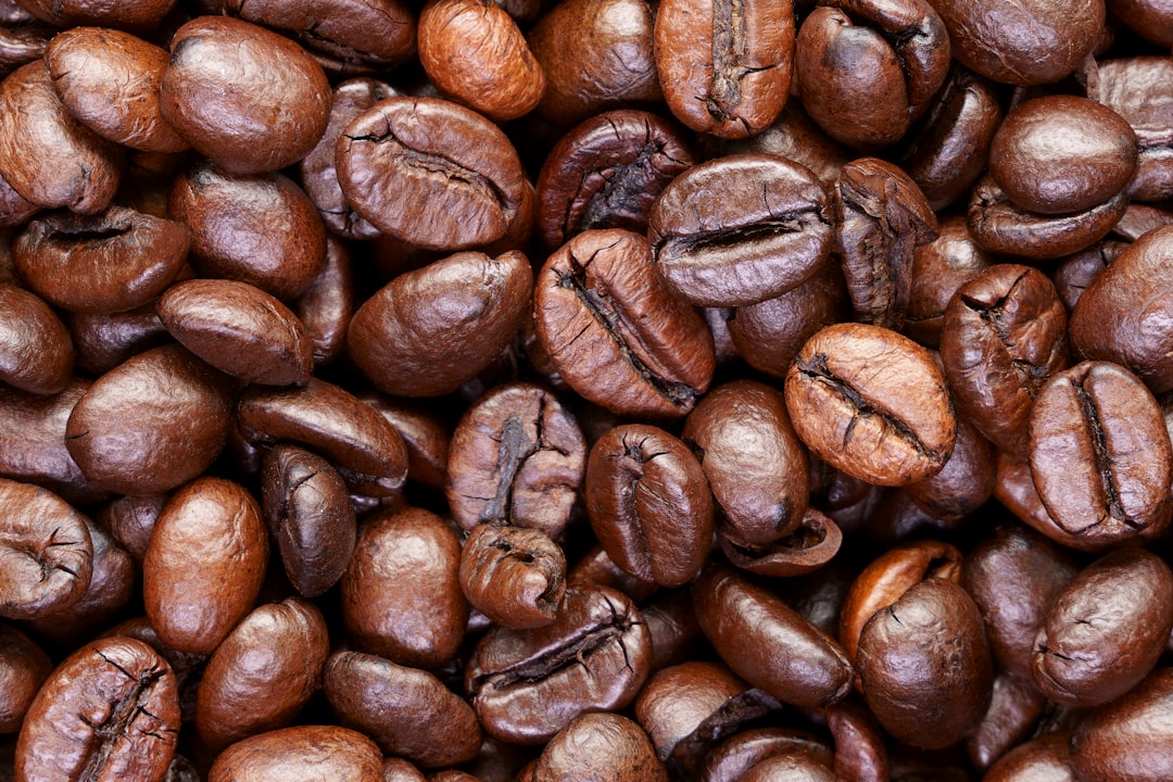 Freshly roasted coffee beans